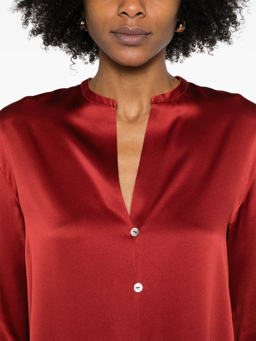 Vince Zijden blouse Rood