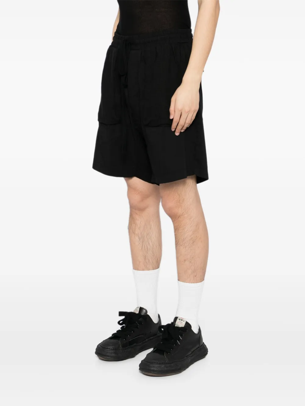 Thom Krom Shorts met verlaagd kruis Zwart