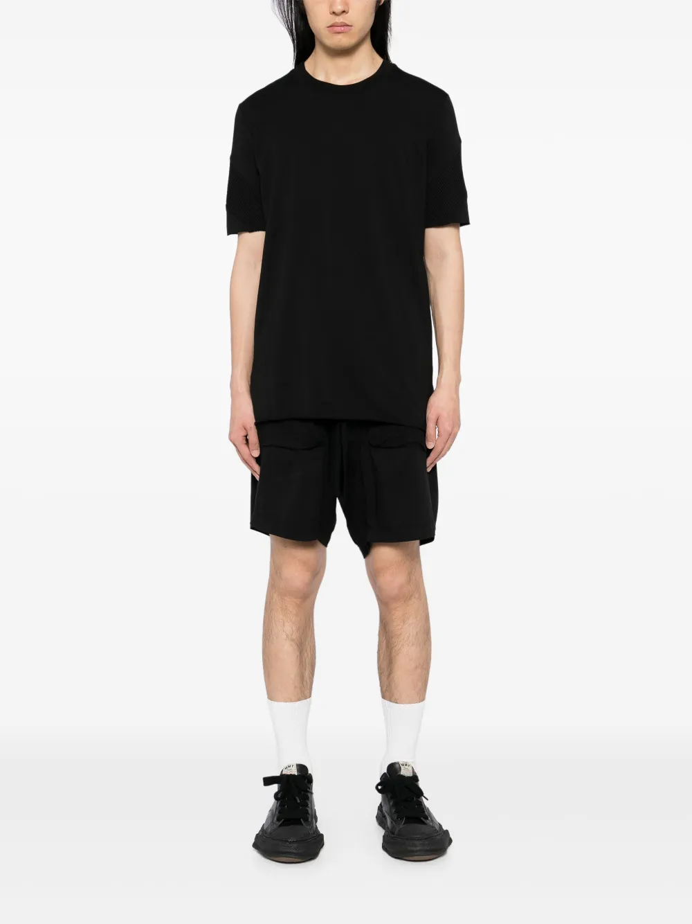thomkrom Thom Krom Shorts met verlaagd kruis - Zwart