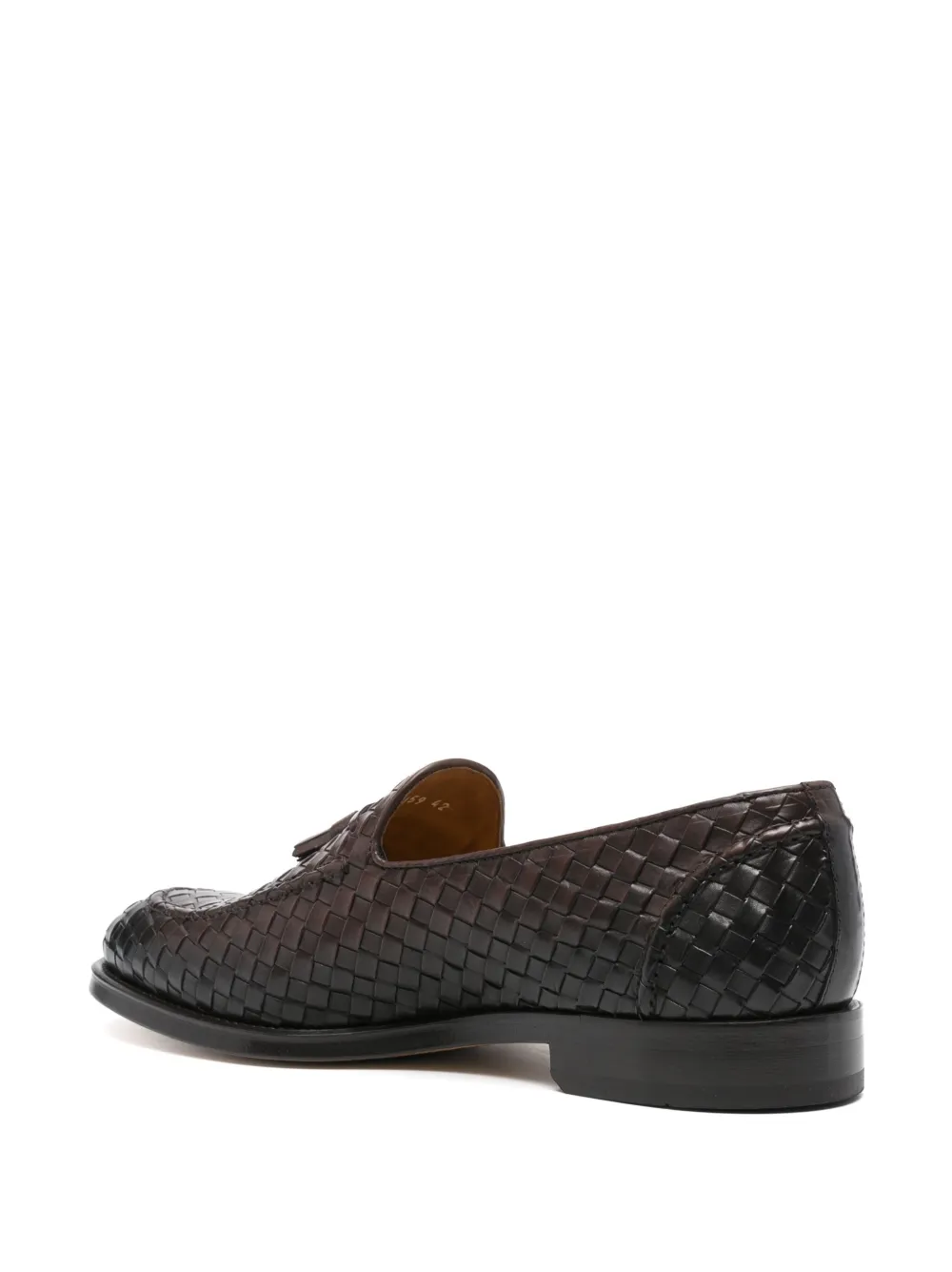 Doucal's interwoven leather loafers Brown