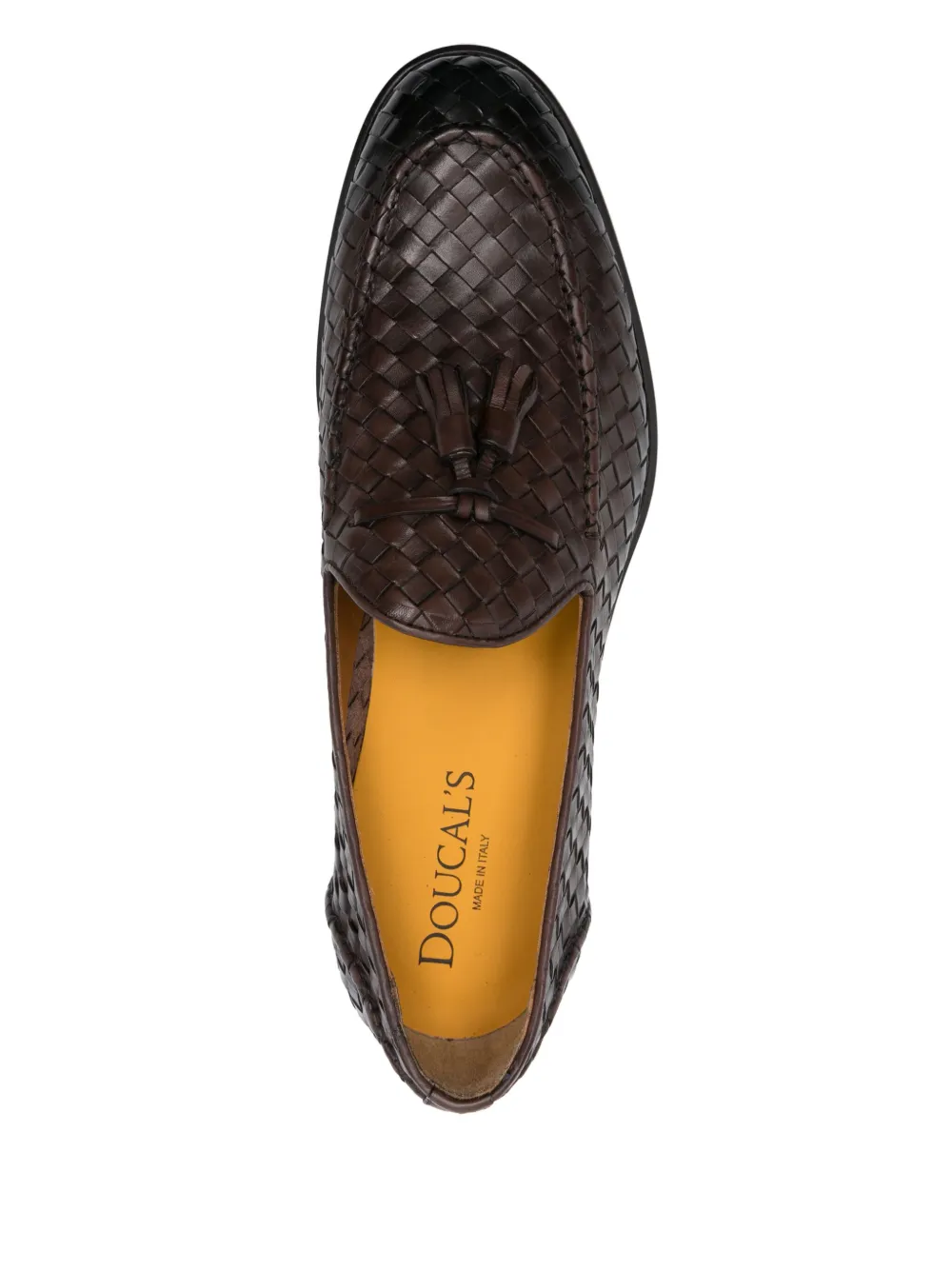 Doucal's interwoven leather loafers Brown