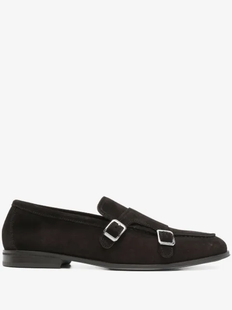 Doucal's Cocoa double-buckle suede loafers