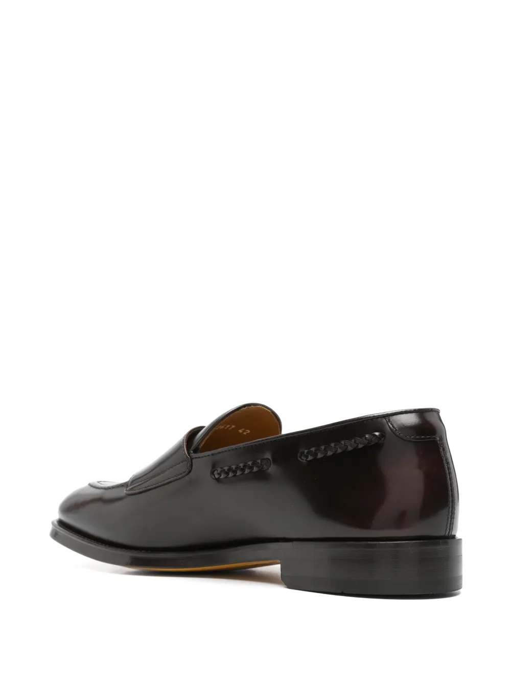 Doucal's leather monk shoes Brown