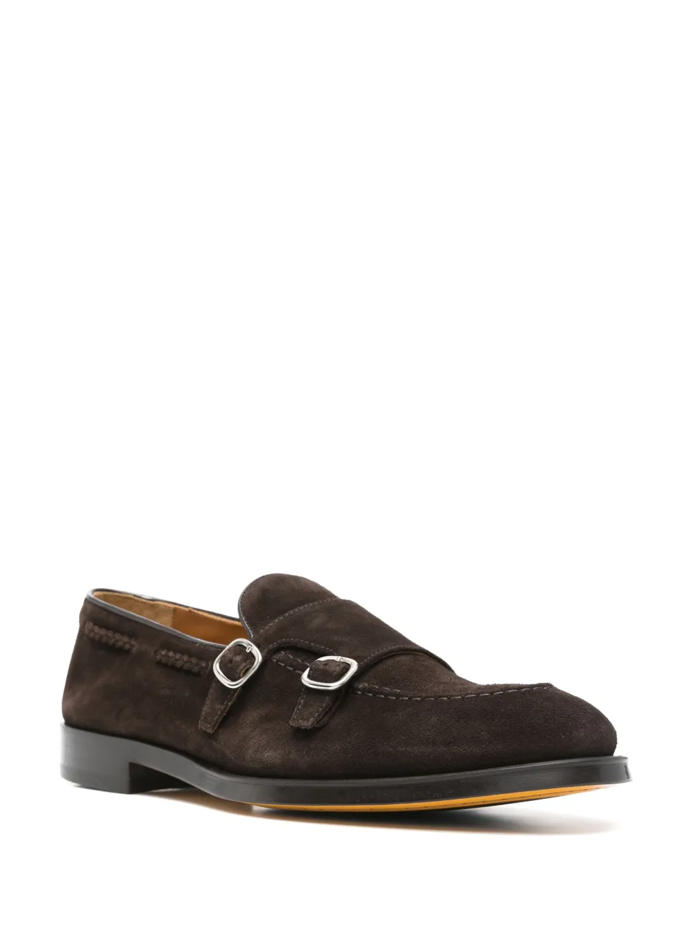 Doucal's suede monk shoes Brown