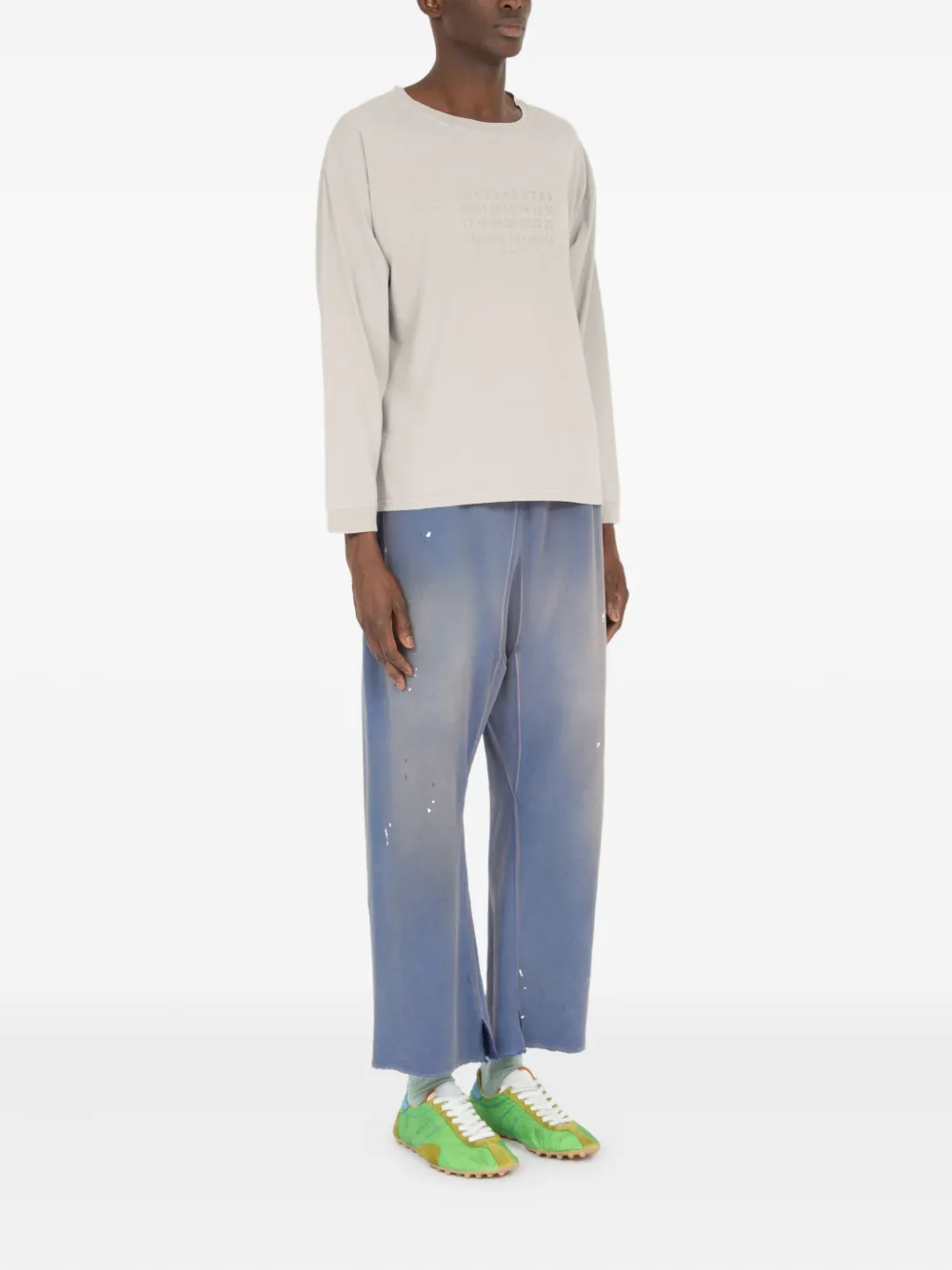 Maison Margiela T-shirt met logoprint Beige