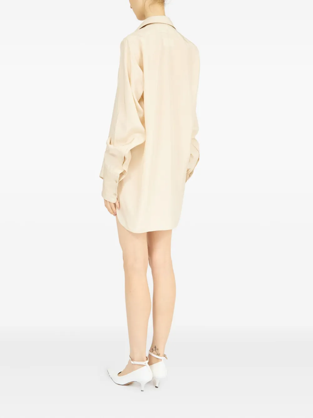 Maison Margiela Blouse met verlaagde zoom Beige