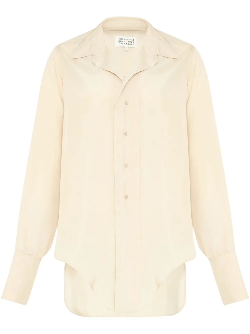 Maison Margiela Blouse met verlaagde zoom Beige