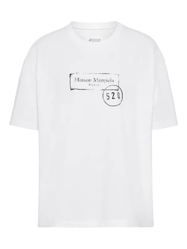 Maison Margiela logo-print T-Shirt | White | FARFETCH