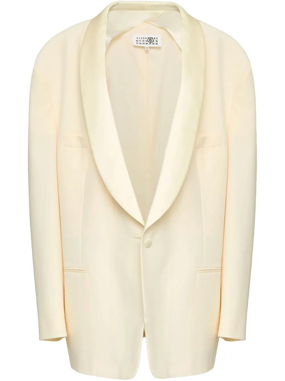 MM6 Maison Margiela Blazer met enkele rij knopen Beige