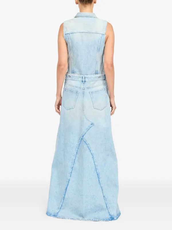 【MM6】エムエムシックス ロングデニムドレス ブルー MM6 Maison Margiela デニムマキシドレス | ブルー | FARFETCH JP