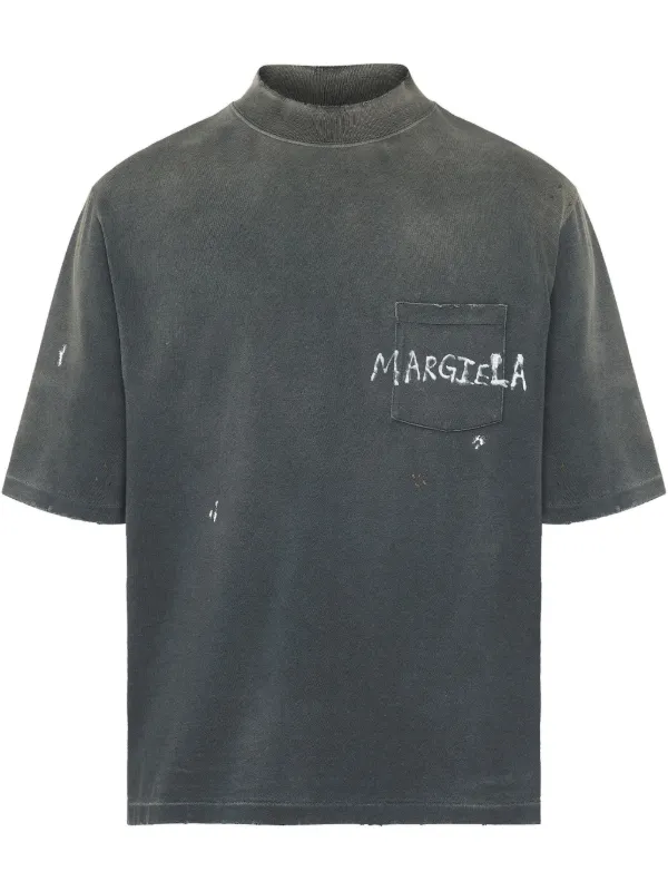 ★関税込★Maison Margiela★Logo Jersey T-Shirt Steel Grey★ 28358019_57959500_600.jpg