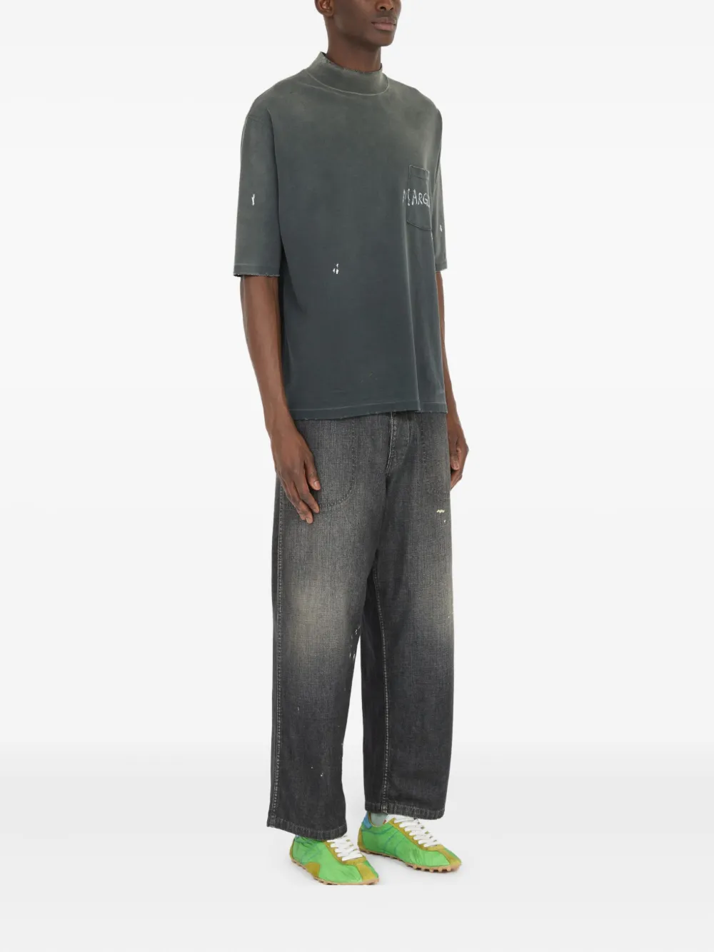 Maison Margiela T-shirt met logoprint Grijs