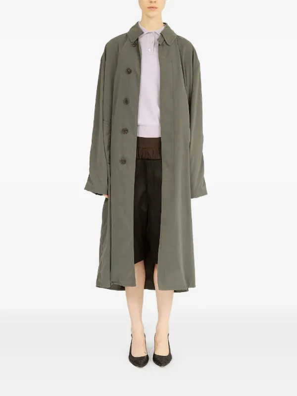 Maison Margiela Peached Trench Coat | Green | FARFETCH
