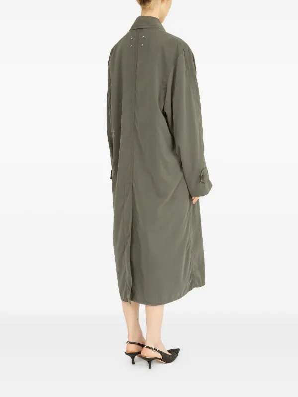 mati22 Maison Margiela Peached Trench Coat | Green | FARFETCH
