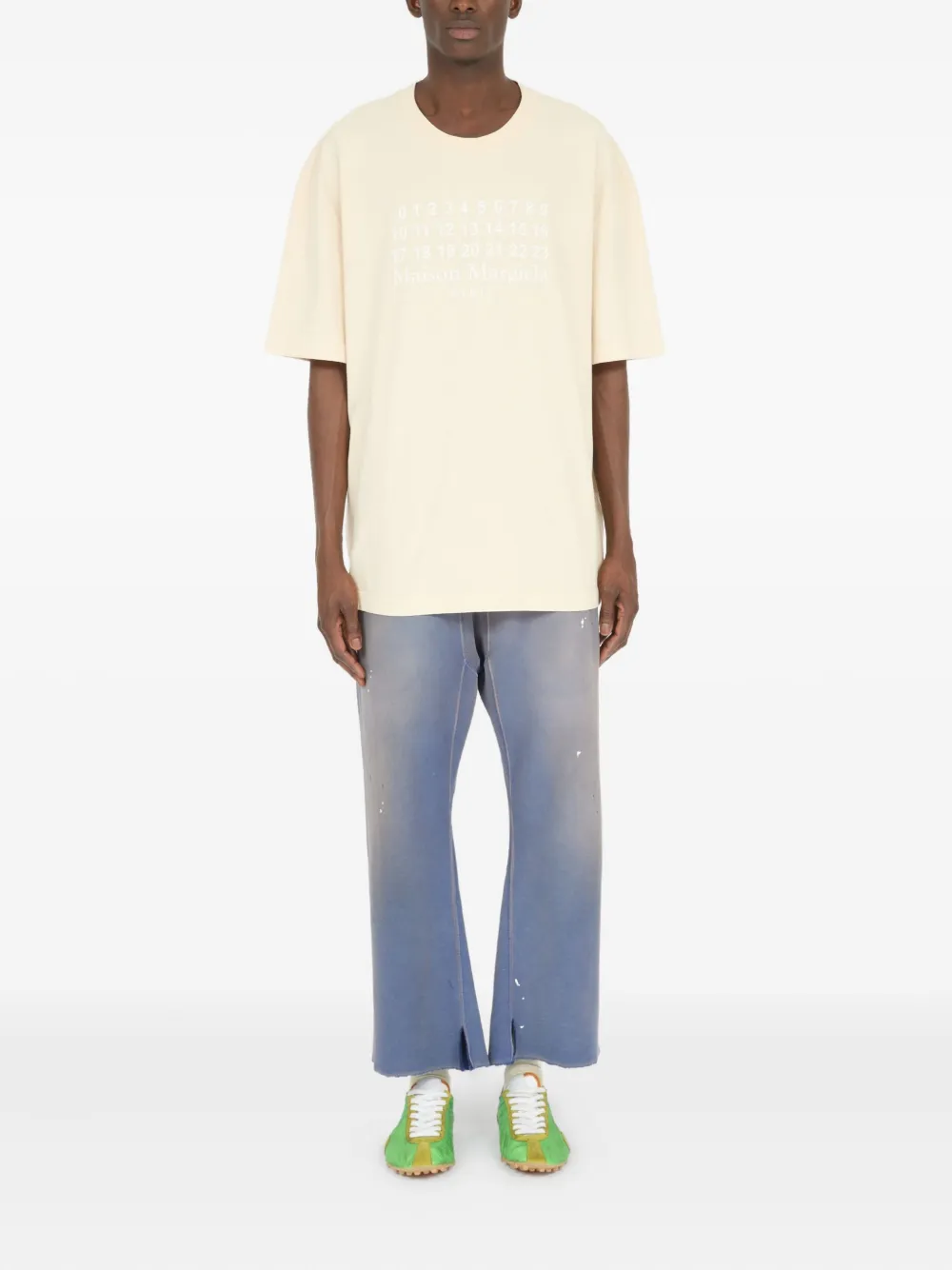 Maison Margiela logo-print T-shirt - Beige