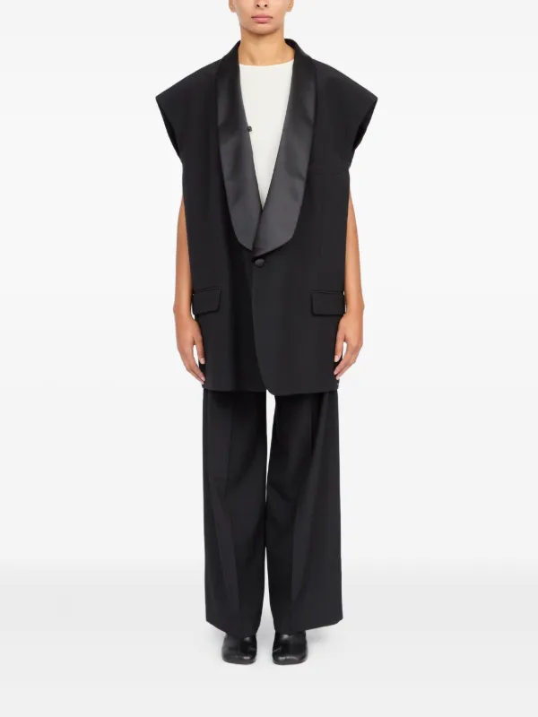 MM6 Maison Margiela テーラード ベスト | ブラック | FARFETCH JP