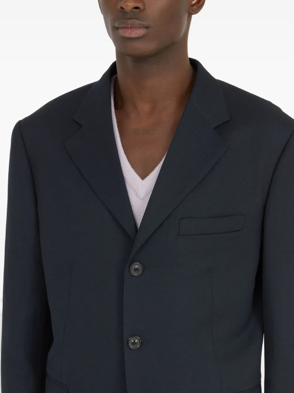 【送料&関税込】Maison Margiela Cotton Blazer Maison Margiela single-breasted Blazer | Blue | FARFETCH