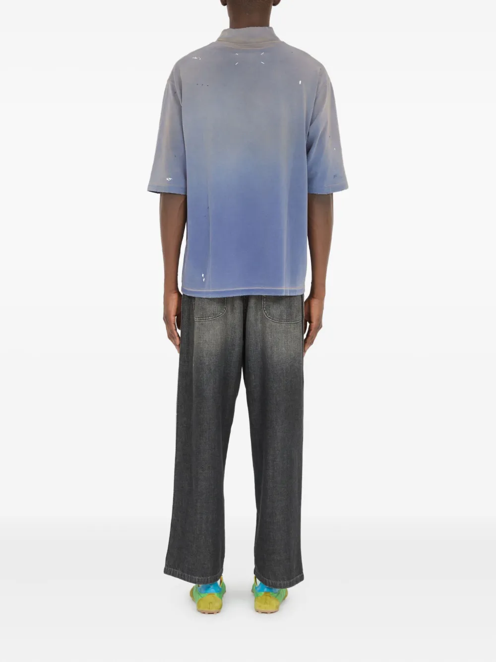 Maison Margiela T-shirt met logoprint Blauw