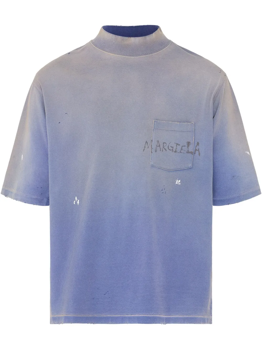 Maison Margiela T-shirt met logoprint Blauw