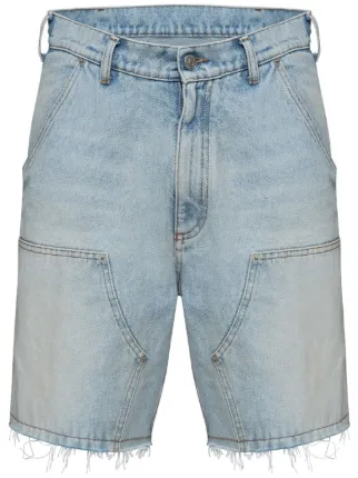 【関税＆送料込み】Mm6 Maison Margiela Ripped Denim Shorts MM6 Maison Margiela Distressed Denim Shorts | White | FARFETCH