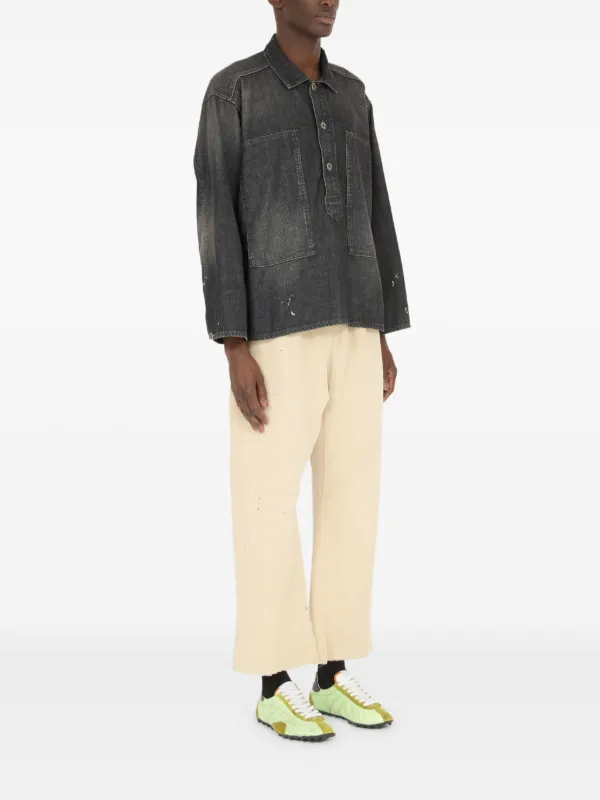 Maison Margiela シャツ Maison Margiela Short-Sleeved Shirt in White, Cream, & Light