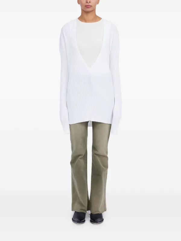 【大人のアクティブ】MM6 MaisonMargielaリブミニドレス MM6 Maison Margiela リブニット ミニドレス | ホワイト