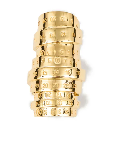 MM6 Maison Margiela Signature Numbers motif ring 