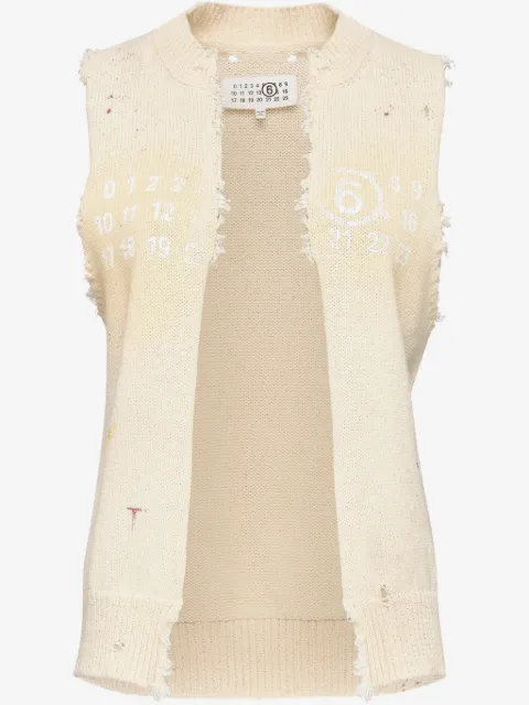 MM6 Maison Margiela Signature Numbers motif waistcoat