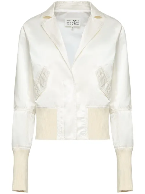 Veste bomber à fini satiné - MM6 Maison Margiela - Modalova