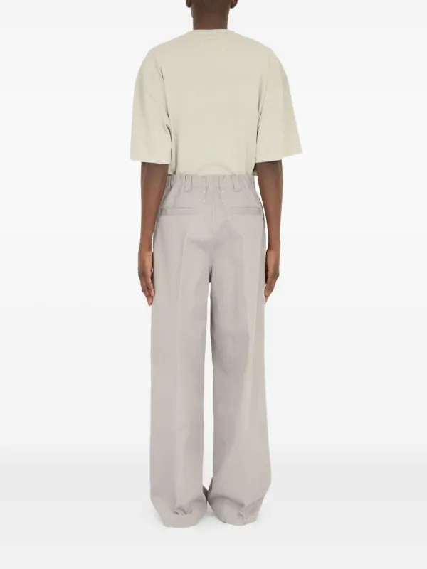 Maison Margiela コットン ワイドパンツ ベージュ 46 x Pendleton wide-leg pants in beige - Maison Margiela | Mytheresa