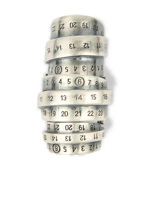 MM6 Maison Margiela bague à motif Signature Numbers