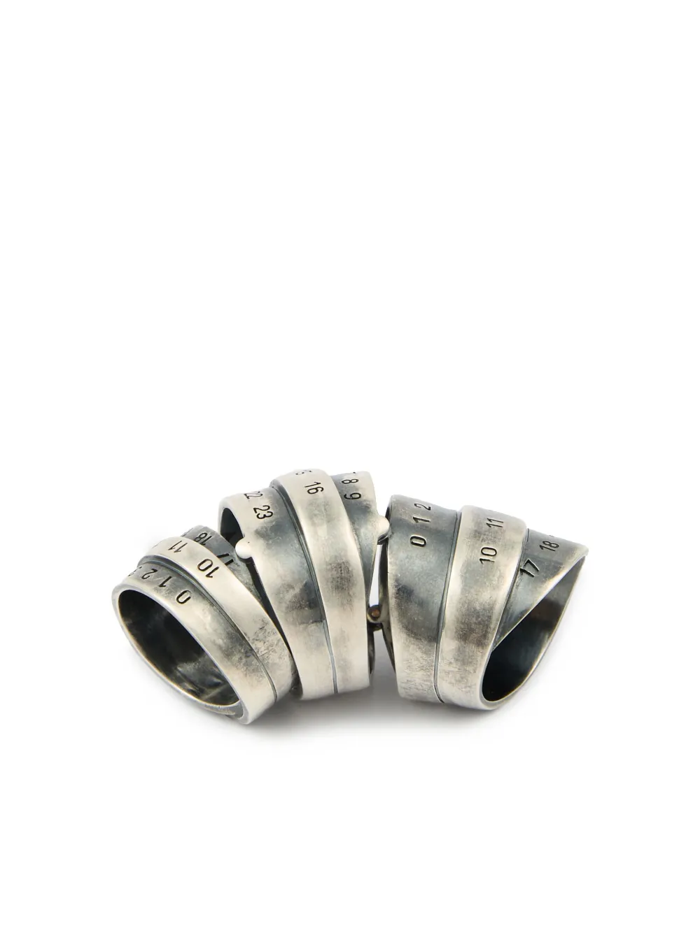 Mm6 Maison Margiela Mm6 By Maison Margiela Signautre Numbers Motif Ring In Metallic