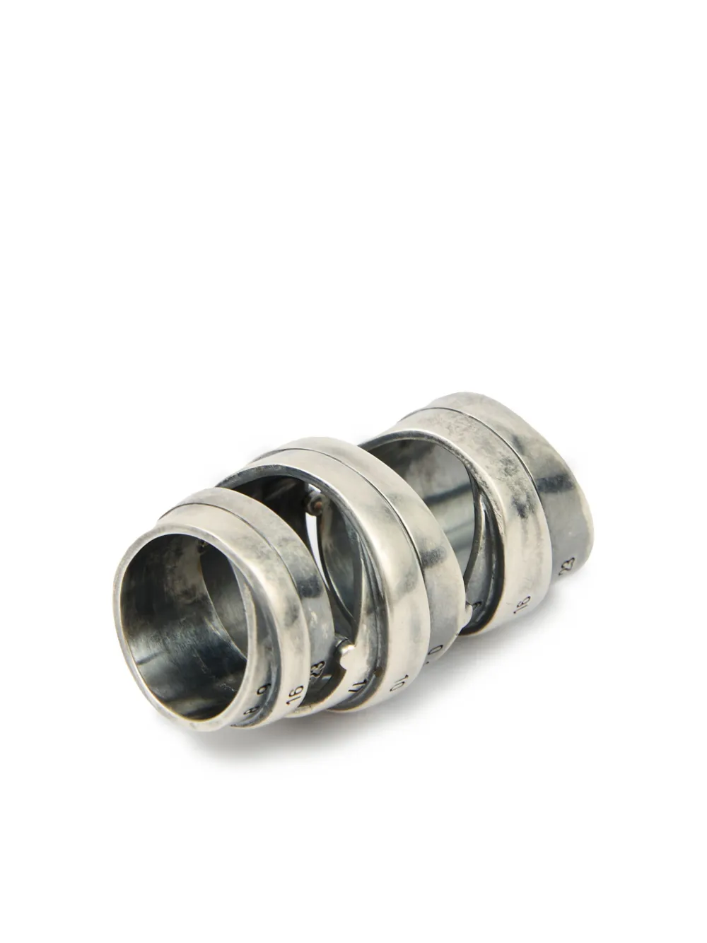 Mm6 Maison Margiela Mm6 By Maison Margiela Signautre Numbers Motif Ring In Metallic