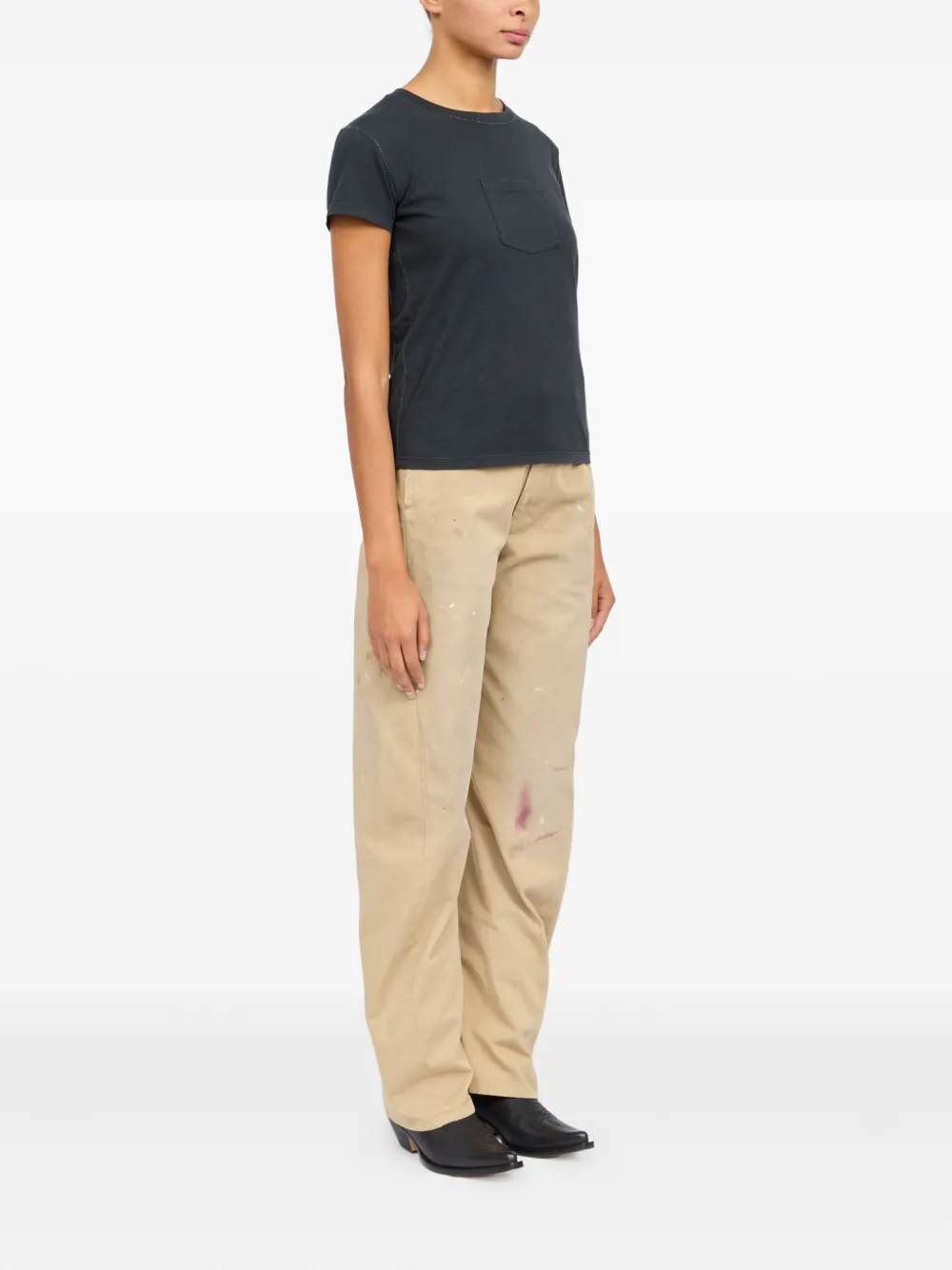 MM6 Maison Margiela Katoenen T-shirt Zwart