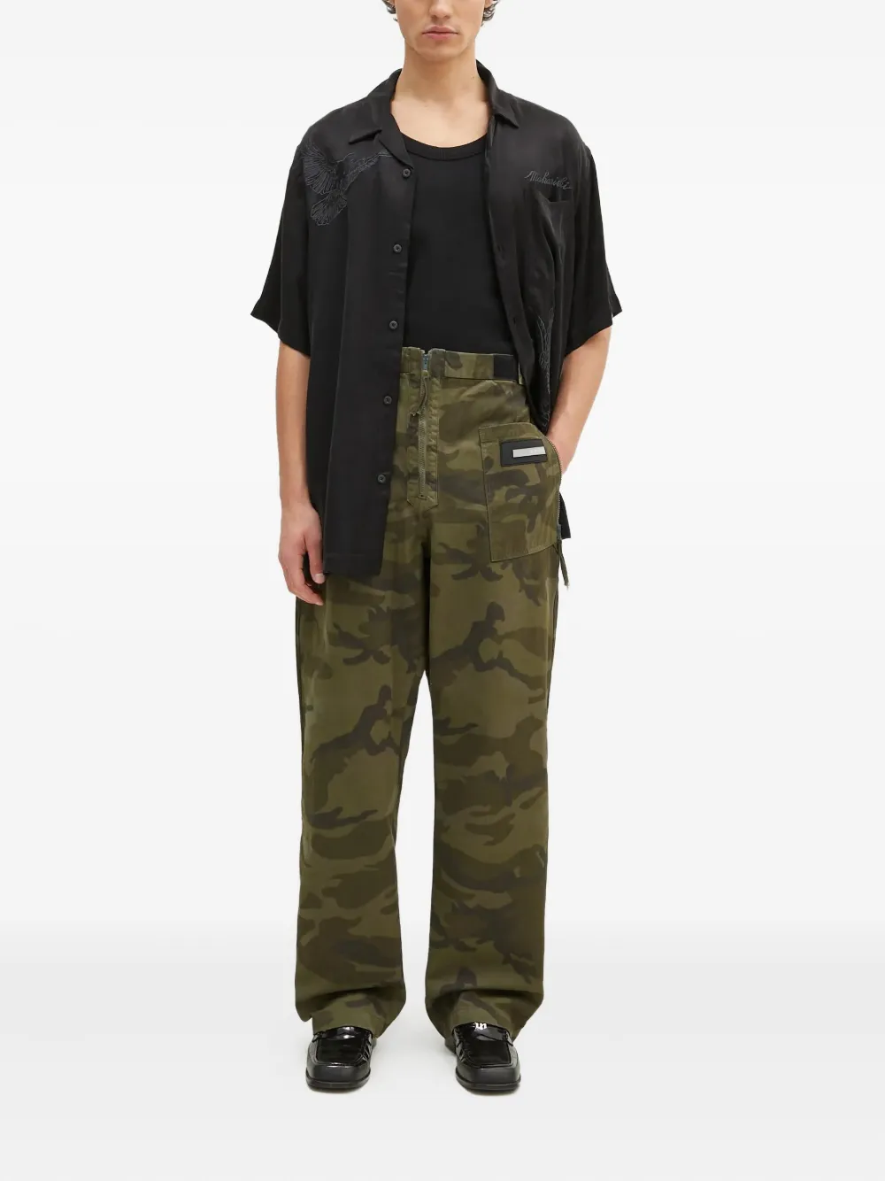 Maharishi Overhemd met zak - Zwart