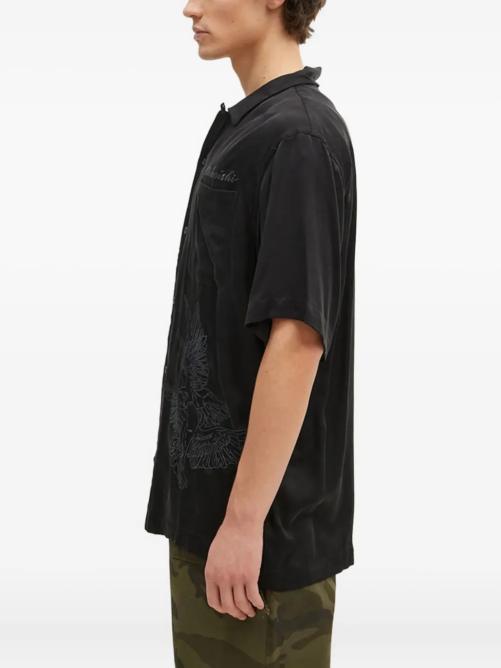 Maharishi Overhemd met zak Zwart