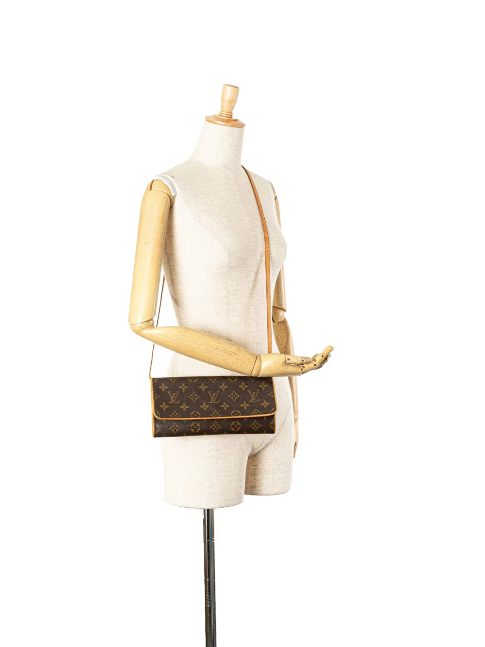 Louis Vuitton Pre-Owned 2002 Monogram Pochette Twin GM crossbody bag - Bruin