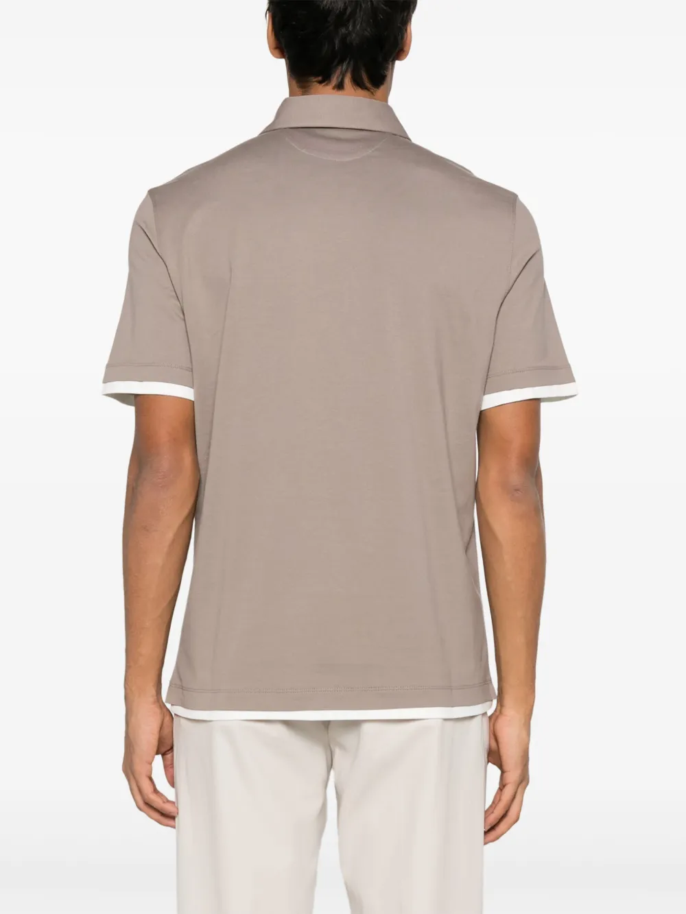 Brunello Cucinelli Katoenen poloshirt Bruin