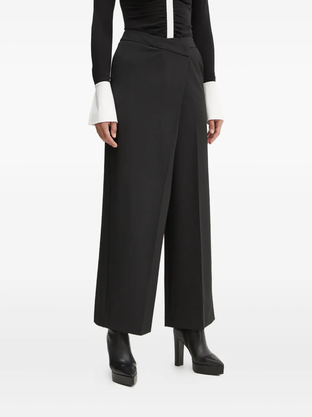 Karl Lagerfeld wrap-front pants | Black | Image 1