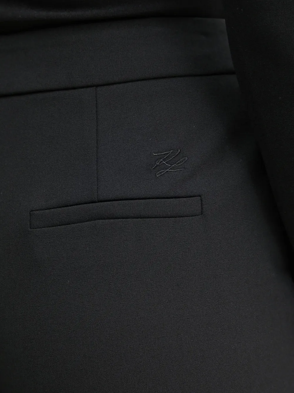 Karl Lagerfeld Wrap-front Pants In Black