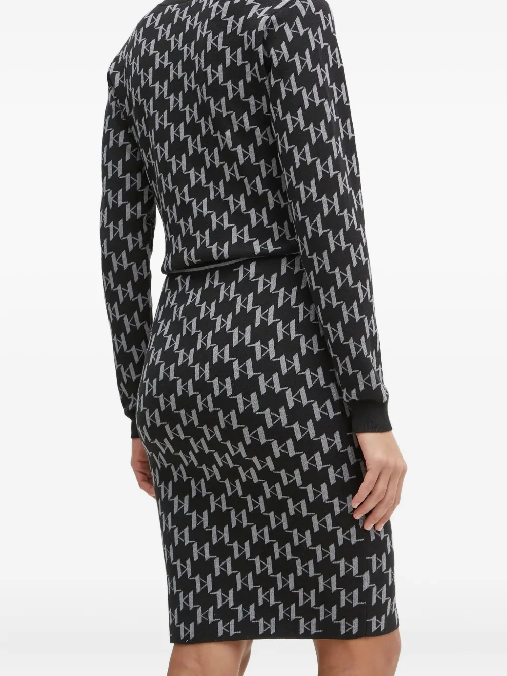 Karl Lagerfeld monogram skirt - Zwart
