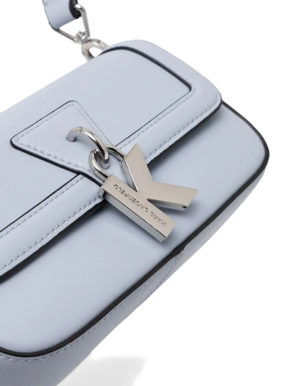 Karl Lagerfeld Leren crossbodytas Blauw