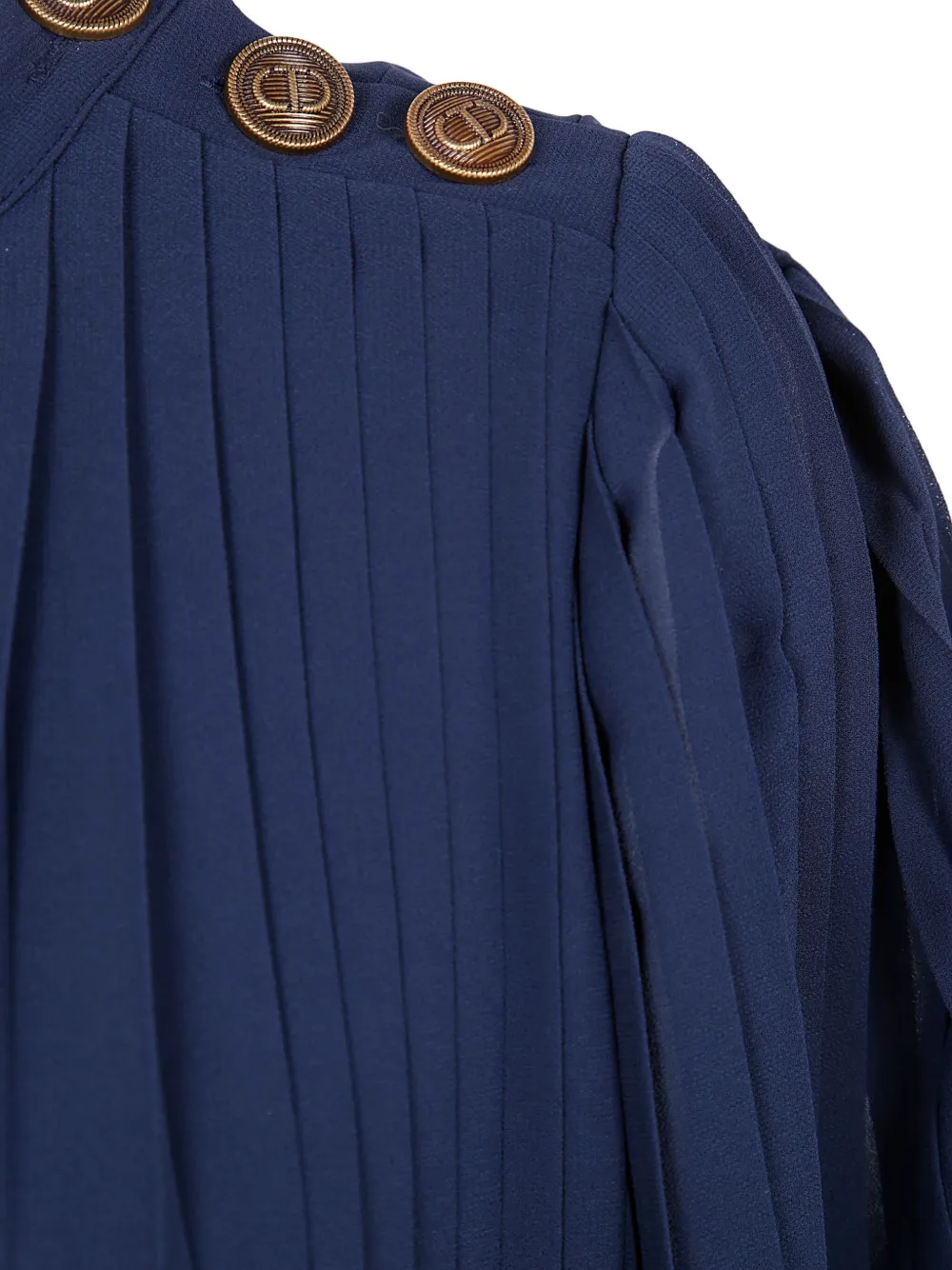 Shop Twinset Pleated Jumpsuit In Blue