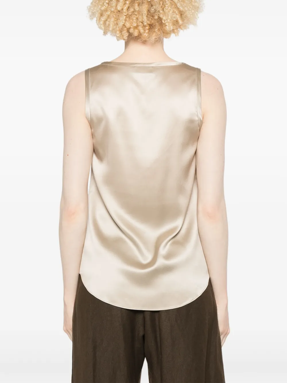 Brunello Cucinelli Satijnen top Beige