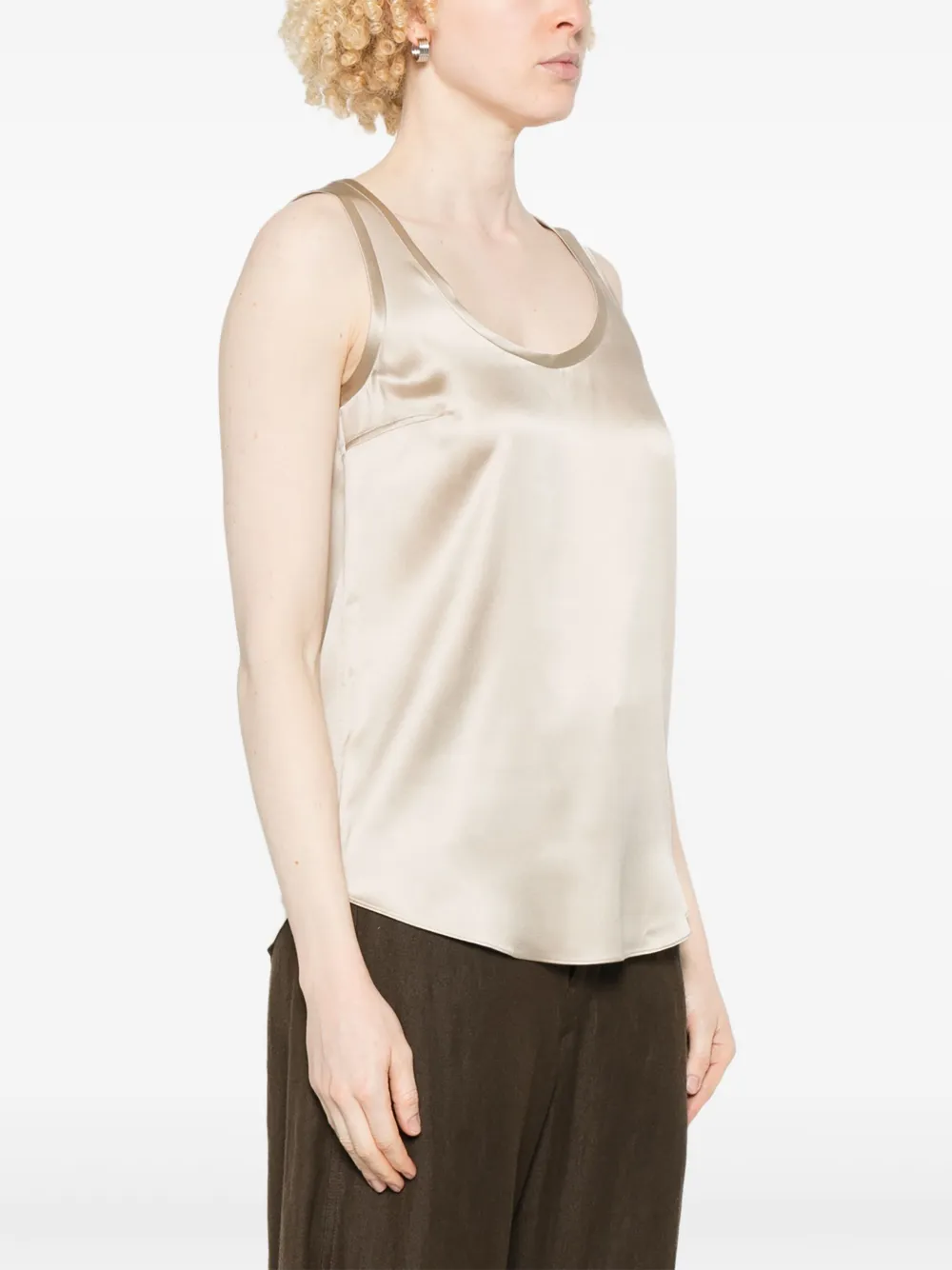 Brunello Cucinelli Satijnen top Beige