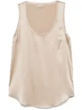 Brunello Cucinelli satin top - Neutrals