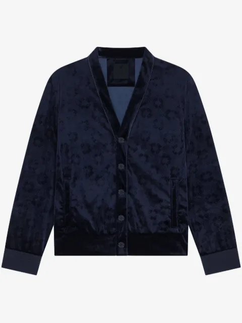 Givenchy monogram 72 velvet cardigan