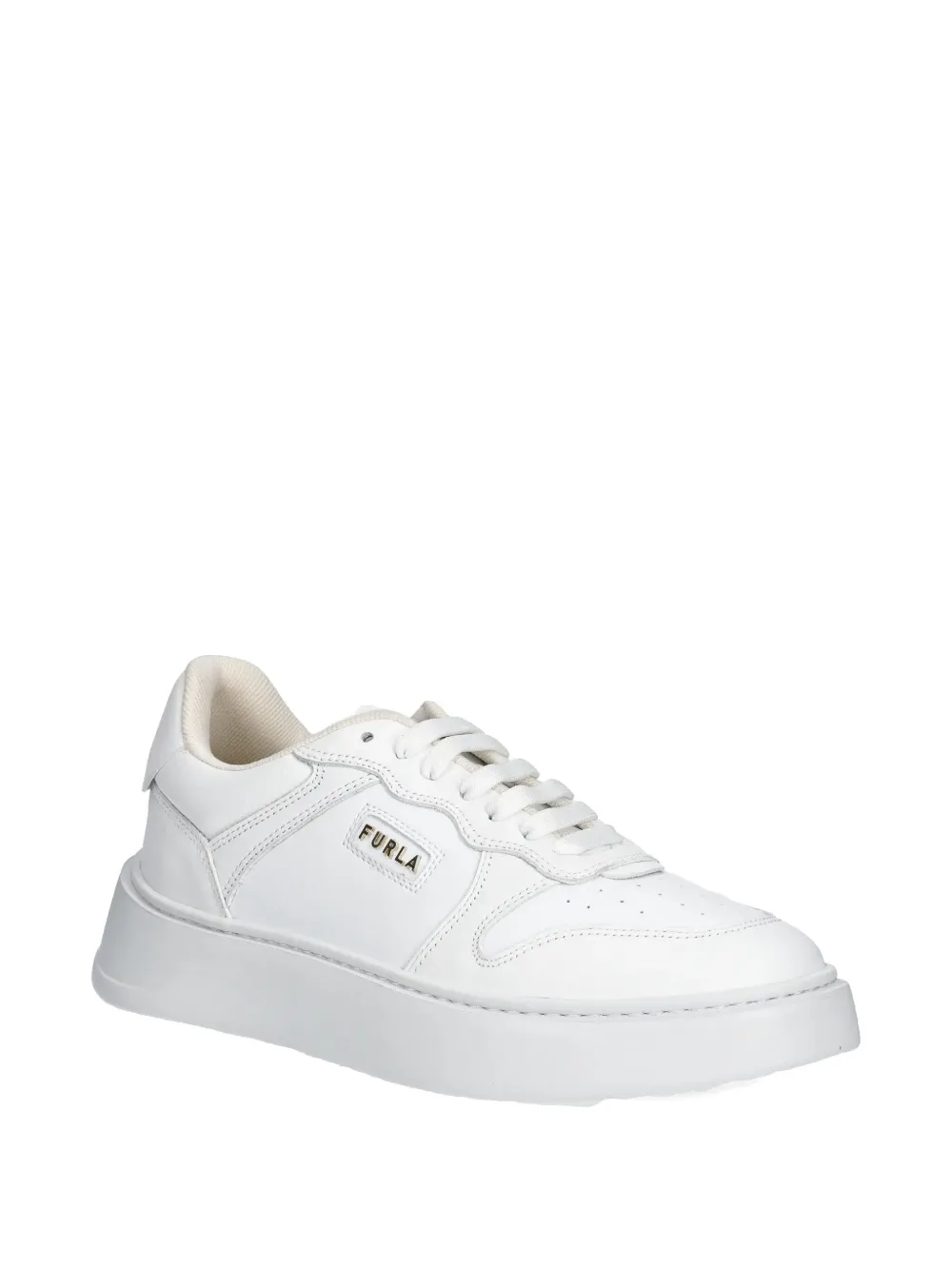 Furla logo-appliqué sneakers - Wit