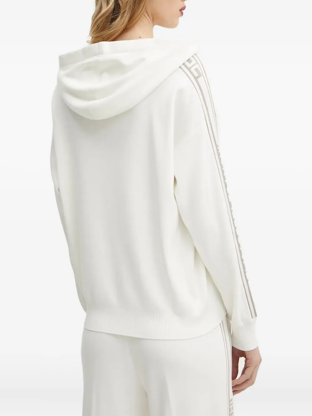 Elisabetta Franchi Long Sleeve Sweatshirt In White