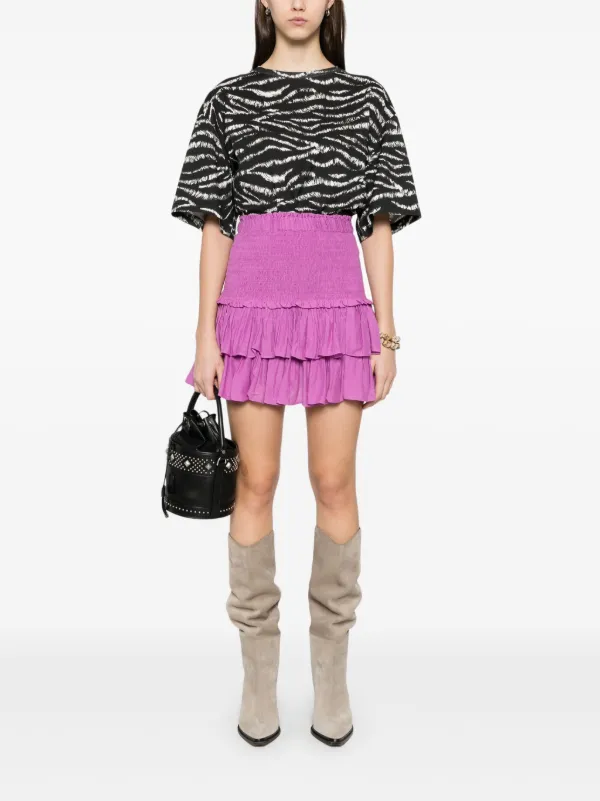 送料関税込★MARANT ETOILE★ナオミ スモック ミニスカート NAOMI SKIRT Woman black | ISABEL MARANT Official online store